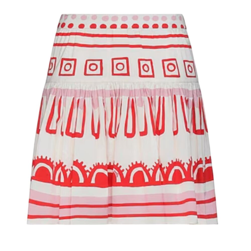 Vivetta Printed mini skirt red and white size 4